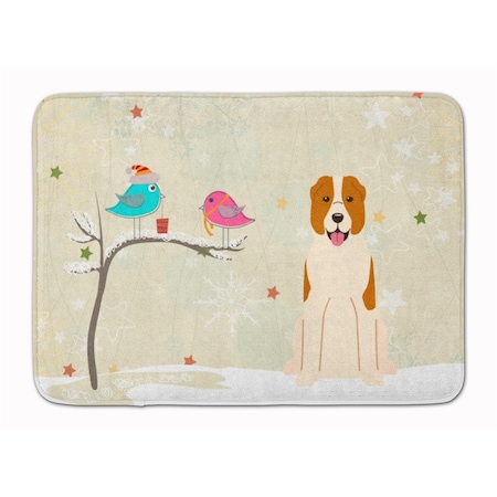 Jensendistributionservices Christmas Central Asian Shepherd Dog Machine Washable Memory Foam Mat MI2550573